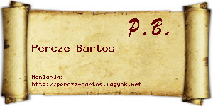 Percze Bartos névjegykártya